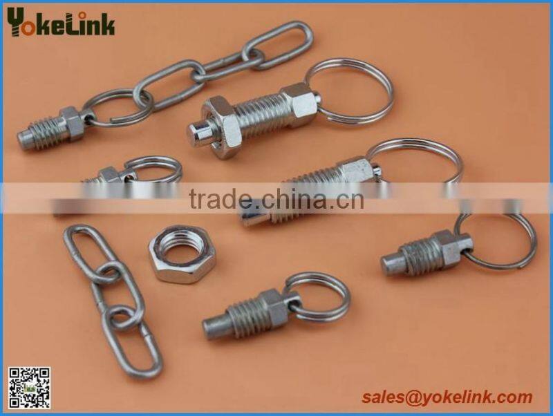 Spring plunger pin, plunger pin, ring pull plunger pin