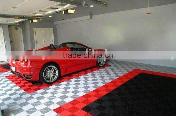 2016 new anti slip water draining pvc garage mat floor