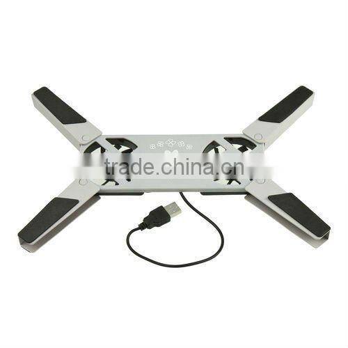 Slim Folding colorful Cooler Cooling for Pad USB 2.0 Laptop Notebook 2 Fans