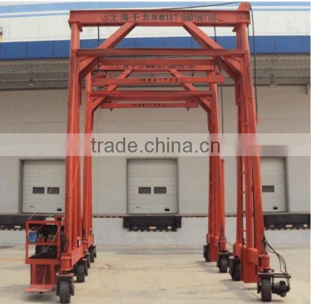 30T- 40T mobile mast rubber tyre gantry container stacker crane