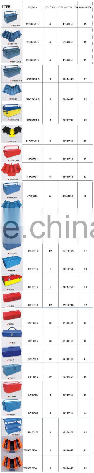 METAL TOOL BOX FOR STORAGE TOOLS/CHROME VANADIUM TOOL BOX SET