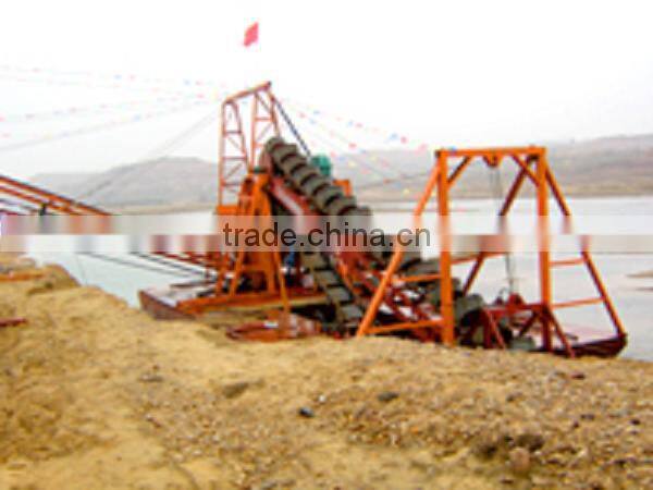 YLC-100 bucket chain gold dredger for mining gold