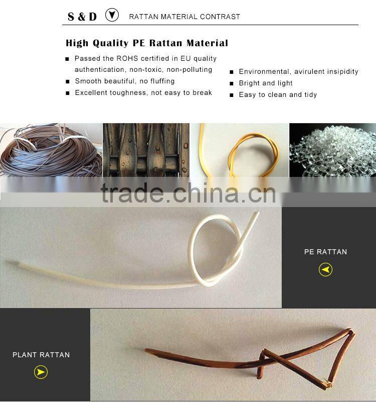 UV-resistant plastic rattan garden flower planter 2016 decorative plant pot