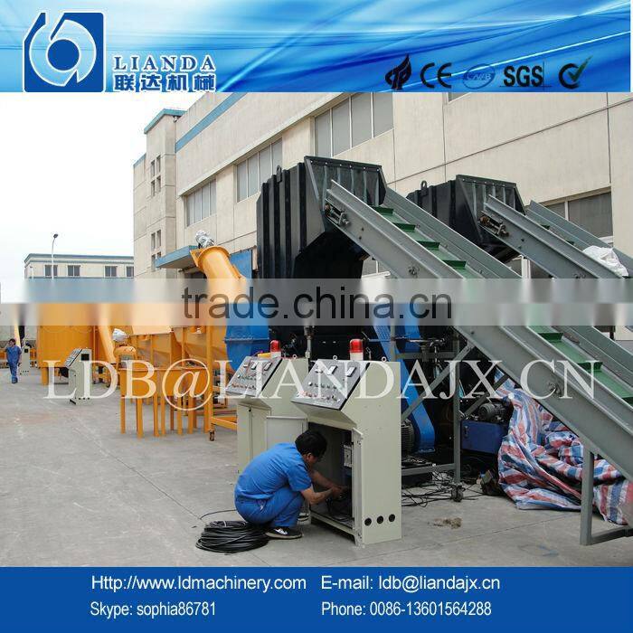 PET bottle crushing washing drying line