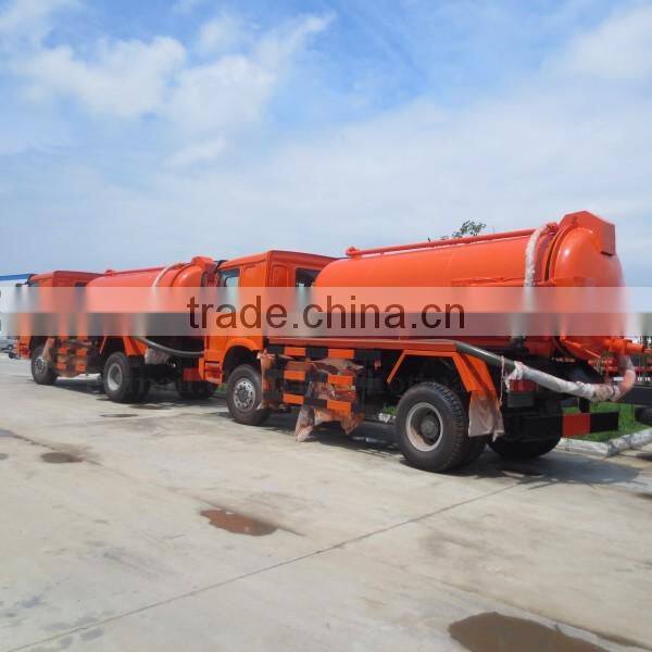 300hp HOWO Cab 4*4 SINOTRUK Sewage Suction Truck 8 ton