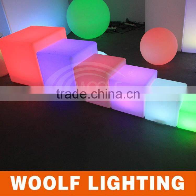 Stylish Colourful Simple Style Glowing Illuminated LED Bar Cube Chair