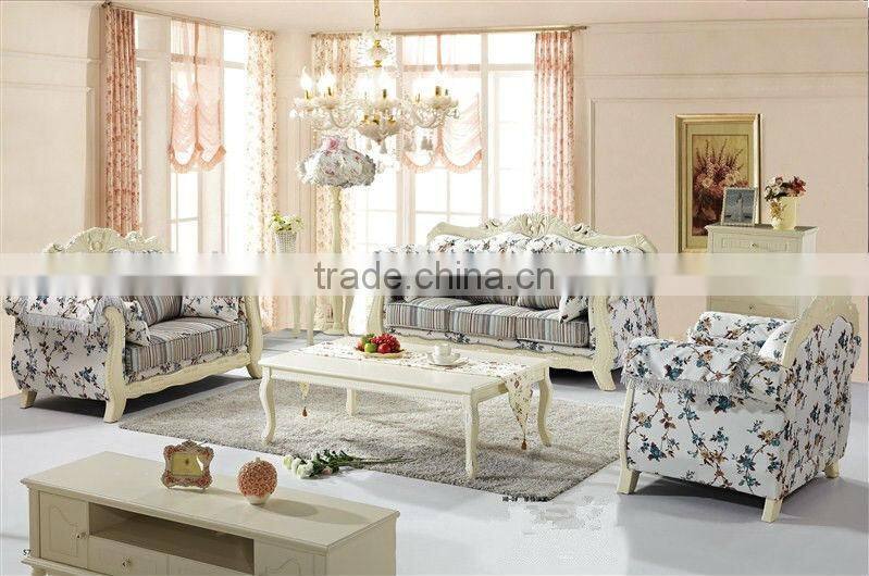 Korea Style Living Room Fabric Sofa Furniture,Gardening Style Wooden Sofa Sets,Asian Peaceful Style Fabric Sofa Furniture