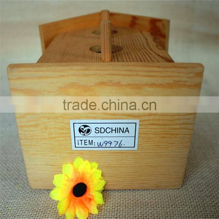 Houseshaped bird nest wood artificial bird nest for double round wood window