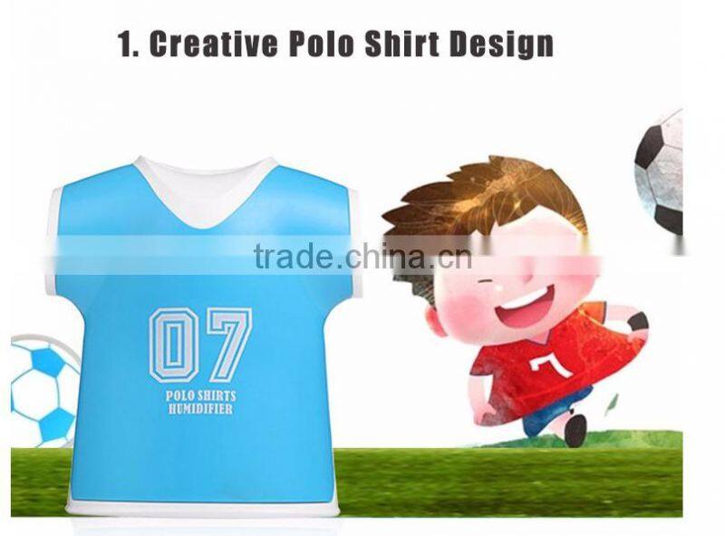 Fahionable Portable Polo shirts shaped Ultrasonic Humidifier with USB Port