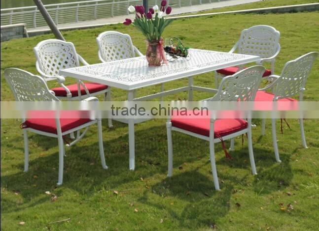 Sigma cast aluminium garden furniture dinning set outdoor table and chairs