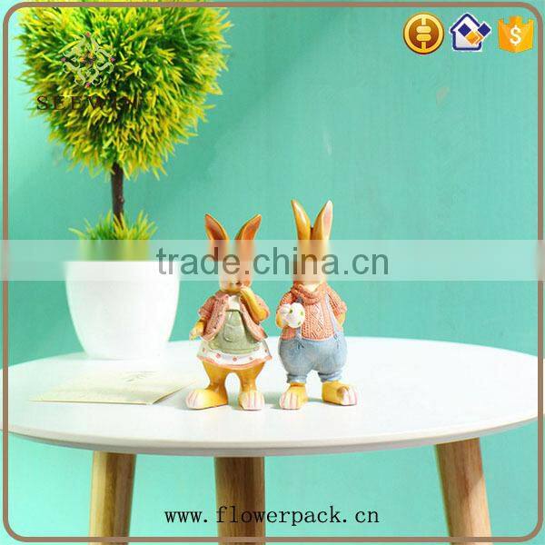 Creative resin rabbit household decorations and decorations