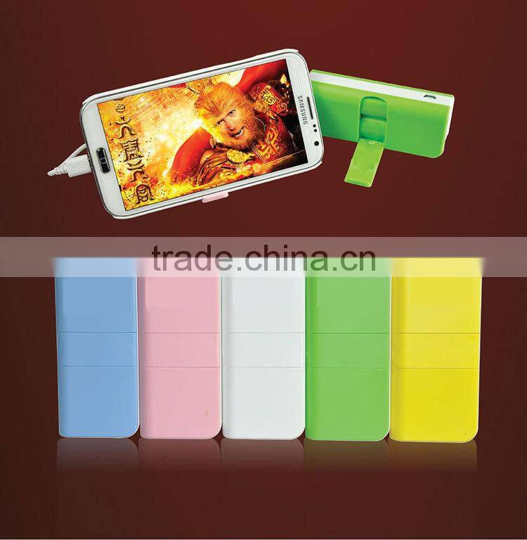 OEM desk plastic phone holder with power bank 3600mAh