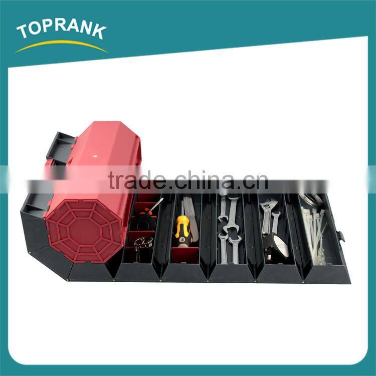 New design household multifunction compartment folding rolling plastic tool storage box
