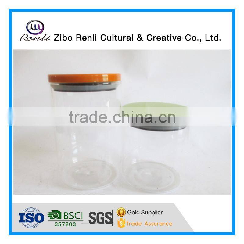 Clear Heat Resisting Wholesale Glass Candle Jars with Metal Lids