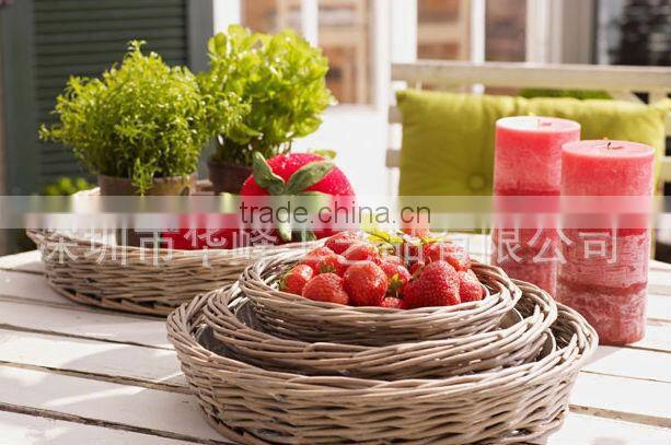natural willow material made oval fruit basket with