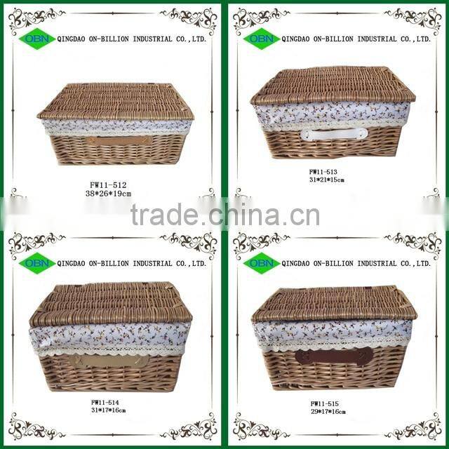 Durable wicker storage boxes&bins