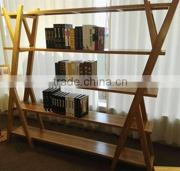 Modern unique desing bamboo bookcase