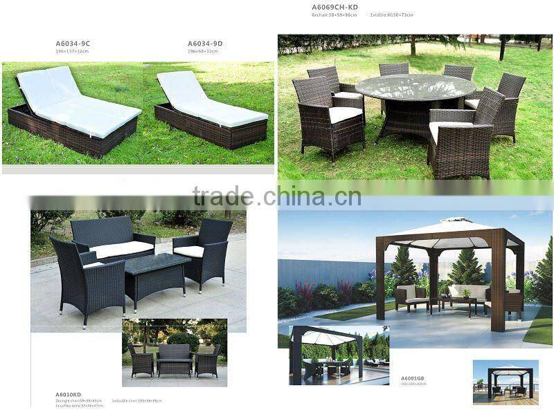 A6077CH outdoor rattan moon sofa wicker modern rocking chair