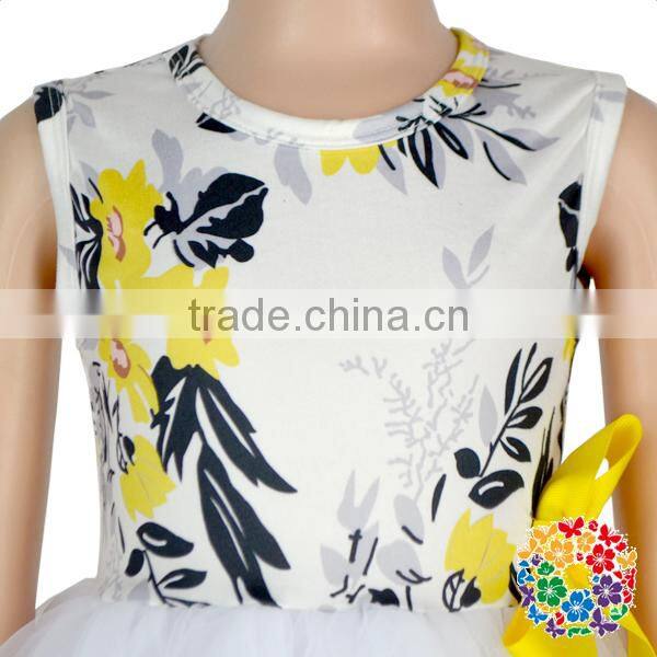 Fairy Princess Sleeveless White Tulle Flower Girl Party Dresses