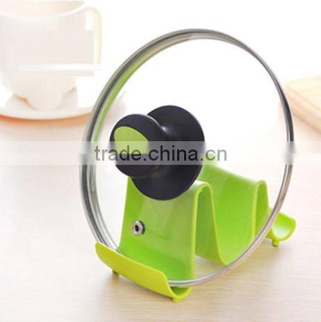 Wave Shape Kitchen Plastic Cooking Utensil Plastic Pot Pan Lid Stand Holder Rack