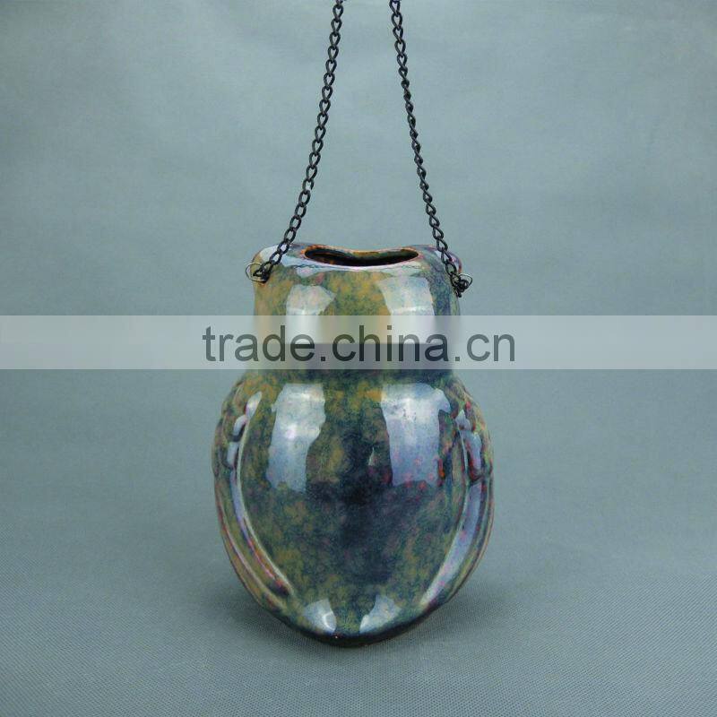 Ceramic Owl Shape Hanging Led Lantern,Decorative Led Lantern with Owl Design