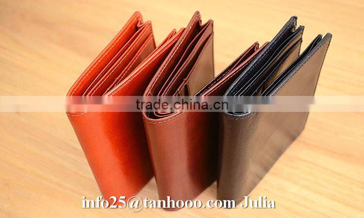 Women short soft leather wallet/vintage travel wallet