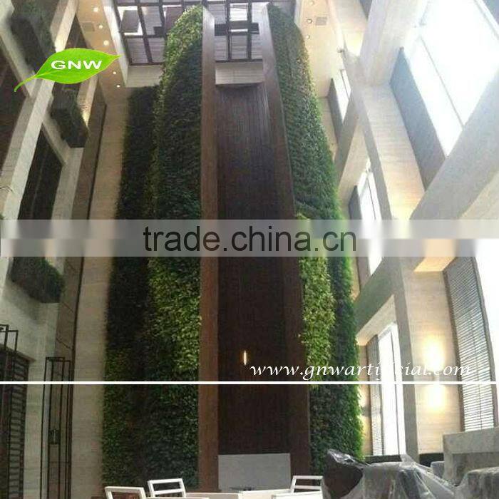 GNW GLW084 Artificial Grass Wall Green color High Imitation Plants Leaf outdoor decor