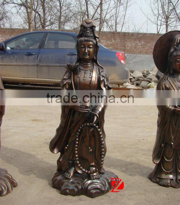 casting bronze guan yin sculpture for home decor