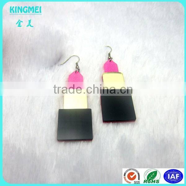 Modern fashion laser cutting mirror and shining acrylic earring for stage and party