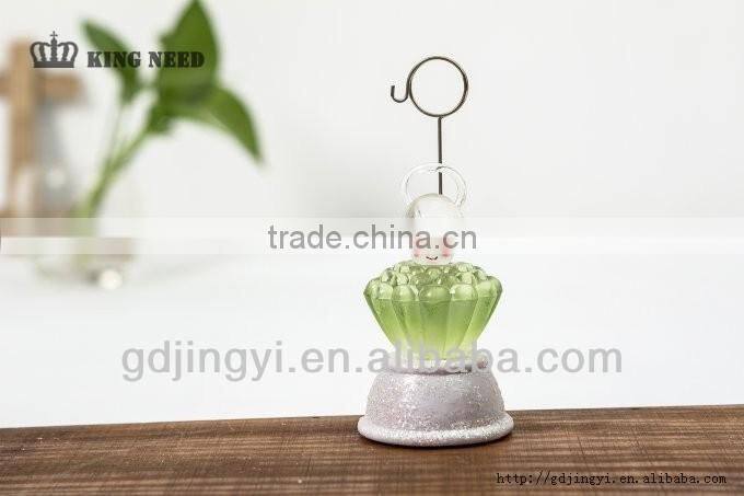 2016 Acrylic sweet girl shaped LED lighted card holder