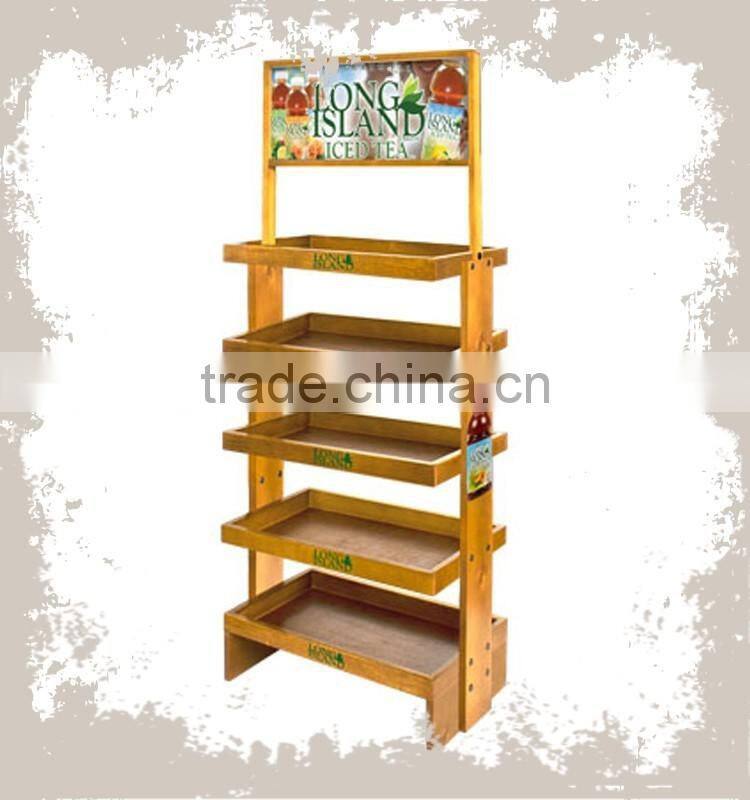 New Products 5 Tiers Bottle Water Display Rack For Store