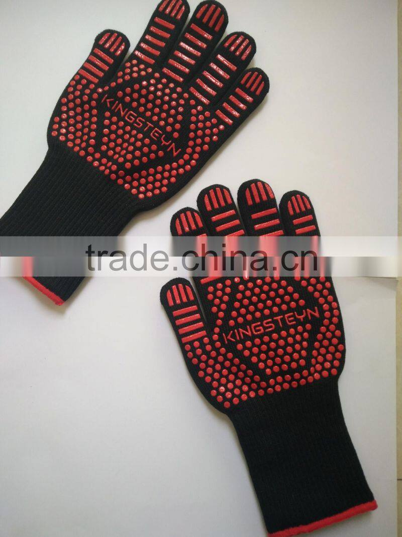Wholesale Aramid Fiber Heat Resistant BBQ Gloves Cooking Gloves