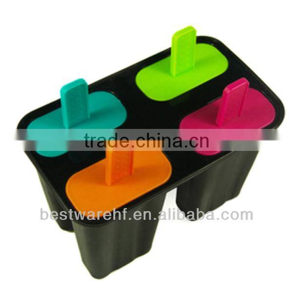 silicone molds for ice popsicle 4 cavities silicone ice cream popsicle molds