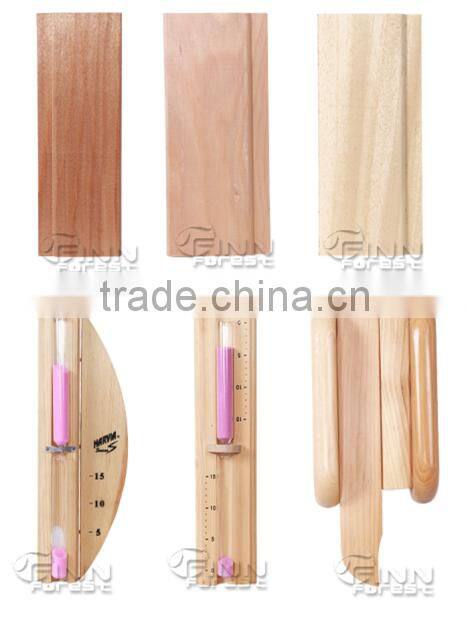 Traditional leisure equipment sauna Accessories product sauna special cask ,sauna timer,sauna laddle ,thermometer