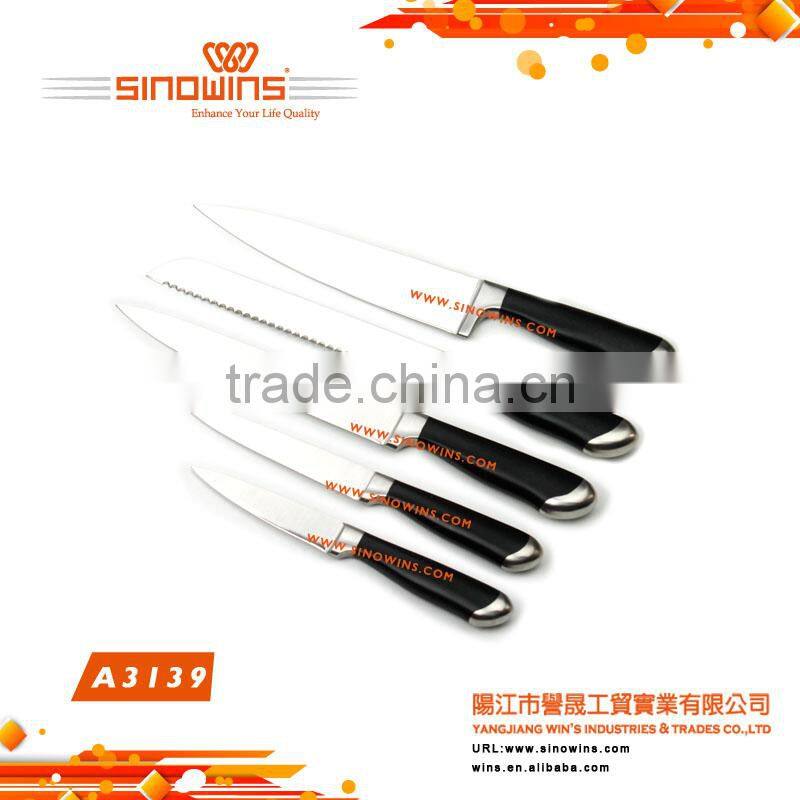 A3341 New design Hot Sale High Quality 6pcs Stainless Steel Knife Set with a Peeler