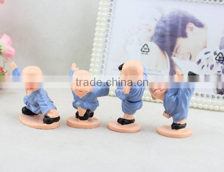 Mini CUTE fashional Resin decoration ,Zakka furnishing articles creative Shaolin kung fu boy Creative resin gifts