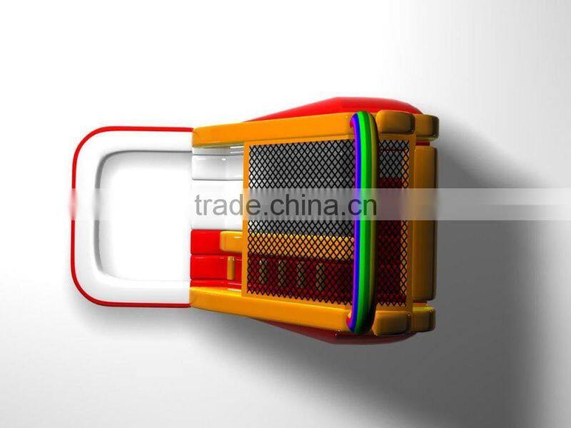 New design Funny 16ft Rainbow Inflatable Water slide with pool