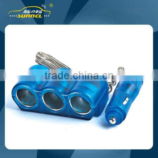 2 Way Car Cigarette Lighter Adapter Outlets with Double USB for iPhone , Tablet