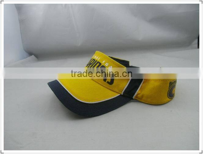 2013 high quality sun visor cap with embroidery logo made in Guangdong
