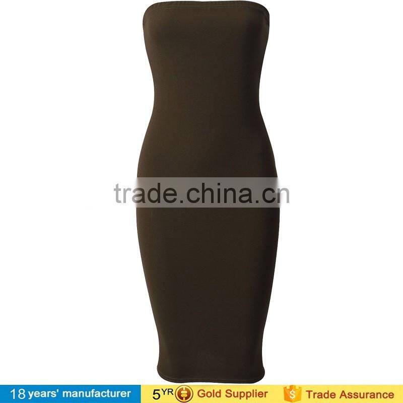 2016 Bandeau Tube Bodycon dresses sexy kim kardashian knee length celebrity dresses