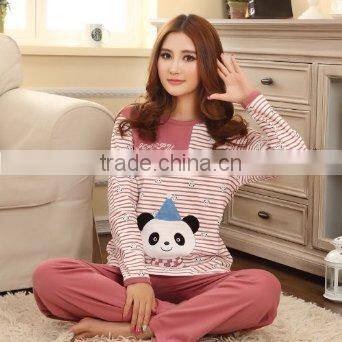 Women's 65 polyester 35 cotton leisure wear pajamas suits