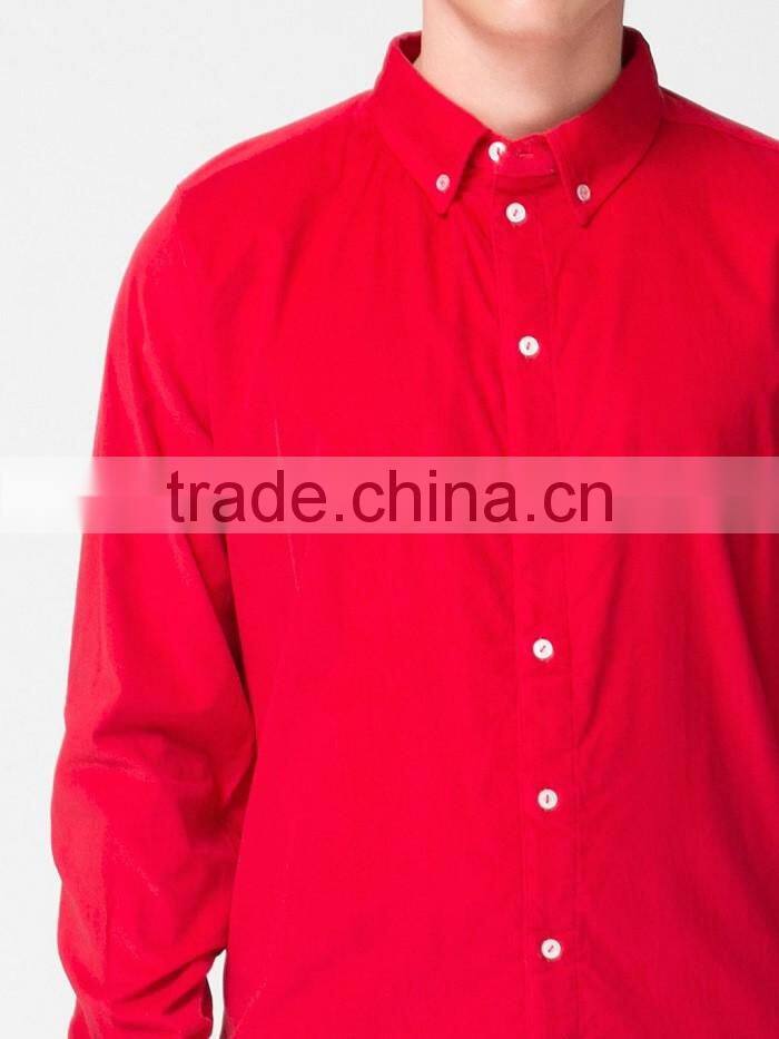 The classic collared button-down shirts comfy 100% Cotton white shirts