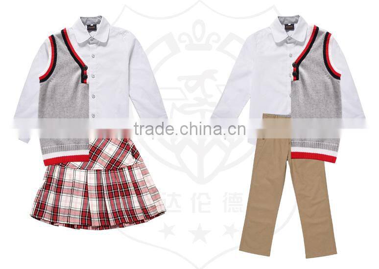 OEM service girls school uniform pinafore