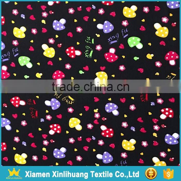 Trendy Style 28 Wale Crushed Flower Printed Elastic Corduroy Fabric