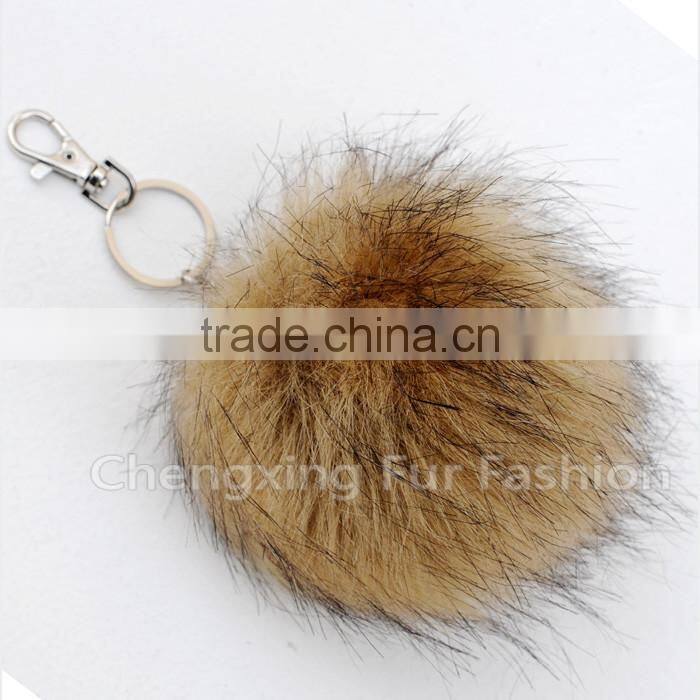 CX-A-65 Nice Handmade Fashionable Raccoon Fur Ball Fur Keyring