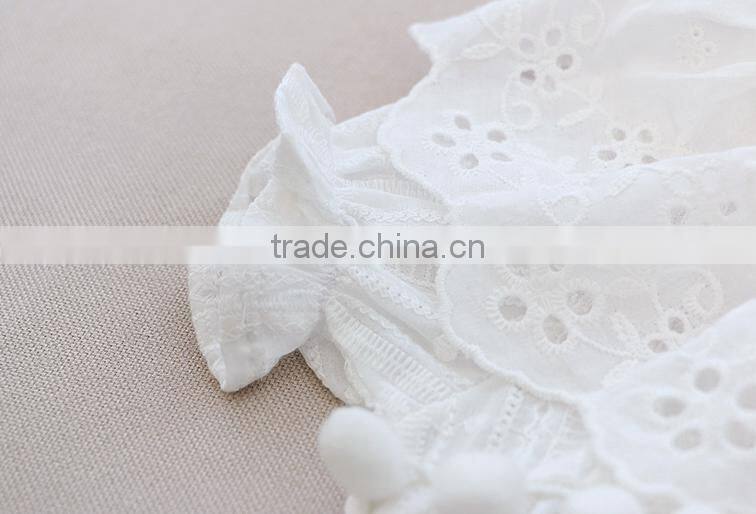 2017 Fall Baby Clothes Romper Girl For Baby Plain Pom Pom Romper