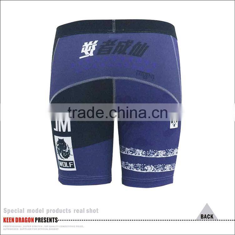MMA boxing wear elastic tape waist custom design mens vale tudo shorts