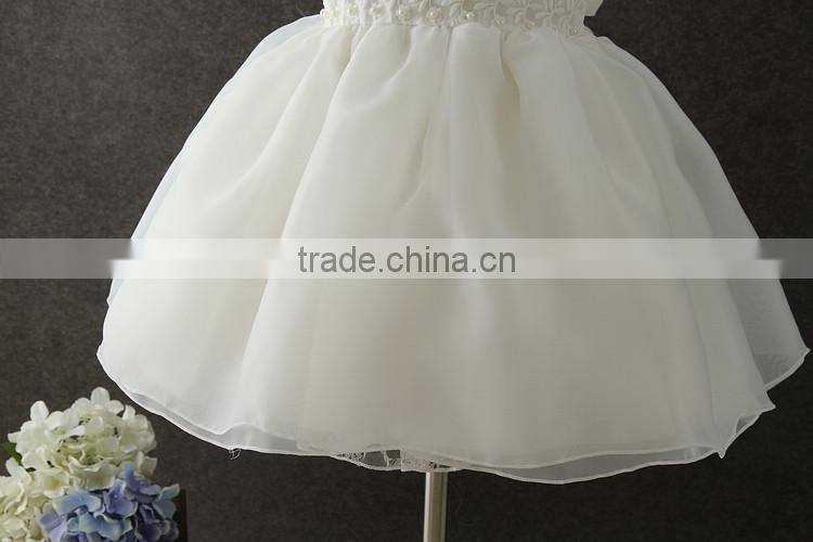 2017 New born baby clothes white first Communion dress Embroidery Flower baby cotton frocks designs 1 year baby girl dresses Hat