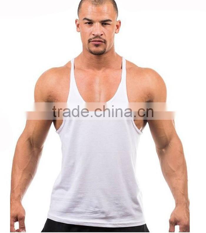 Men blank scoop neck bodybuilding tank tops