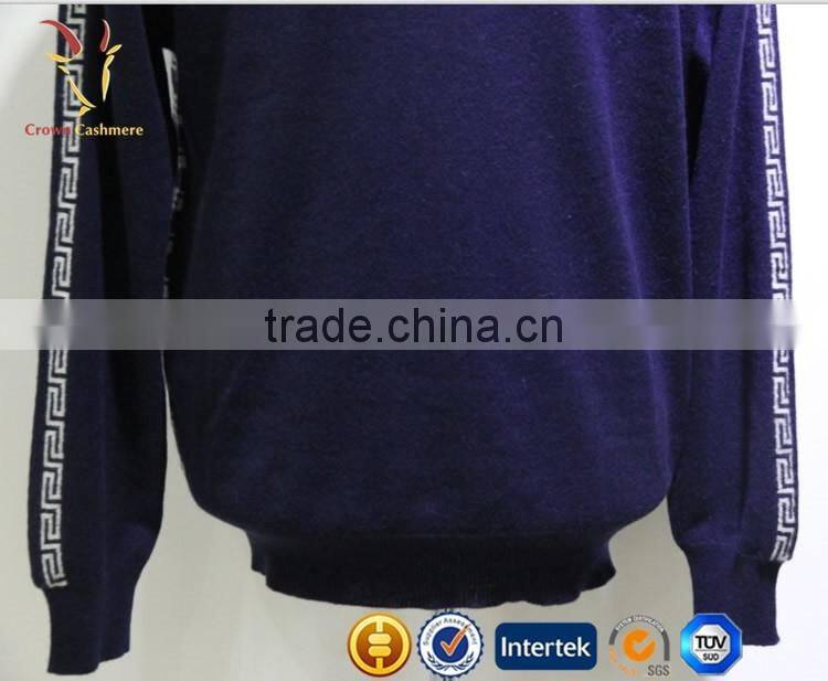 Mens Navy Blue V Neck Thick Intarsia Cardigan Sweaters